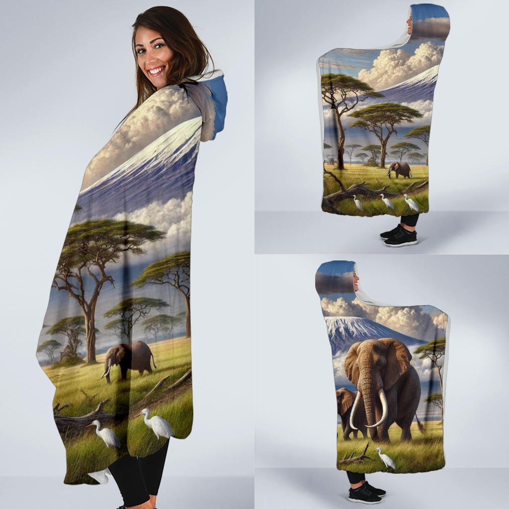 African Elephant | Hooded Blanket