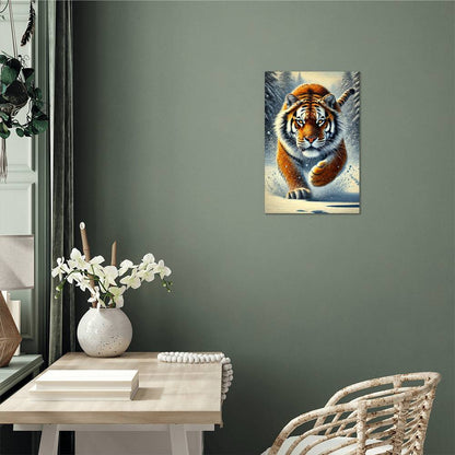Amur Tiger | Premium Gloss Metal Wall Art