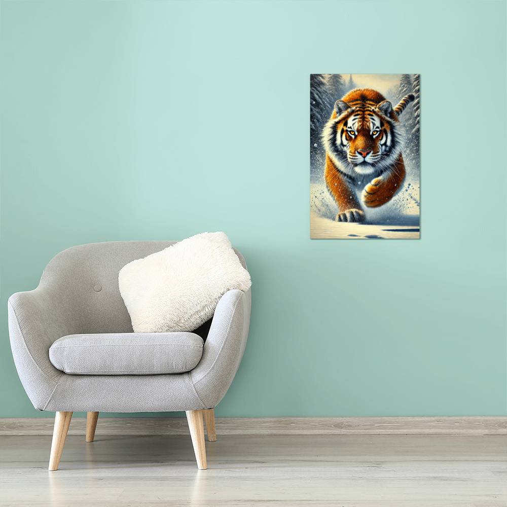 Amur Tiger | Premium Gloss Metal Wall Art