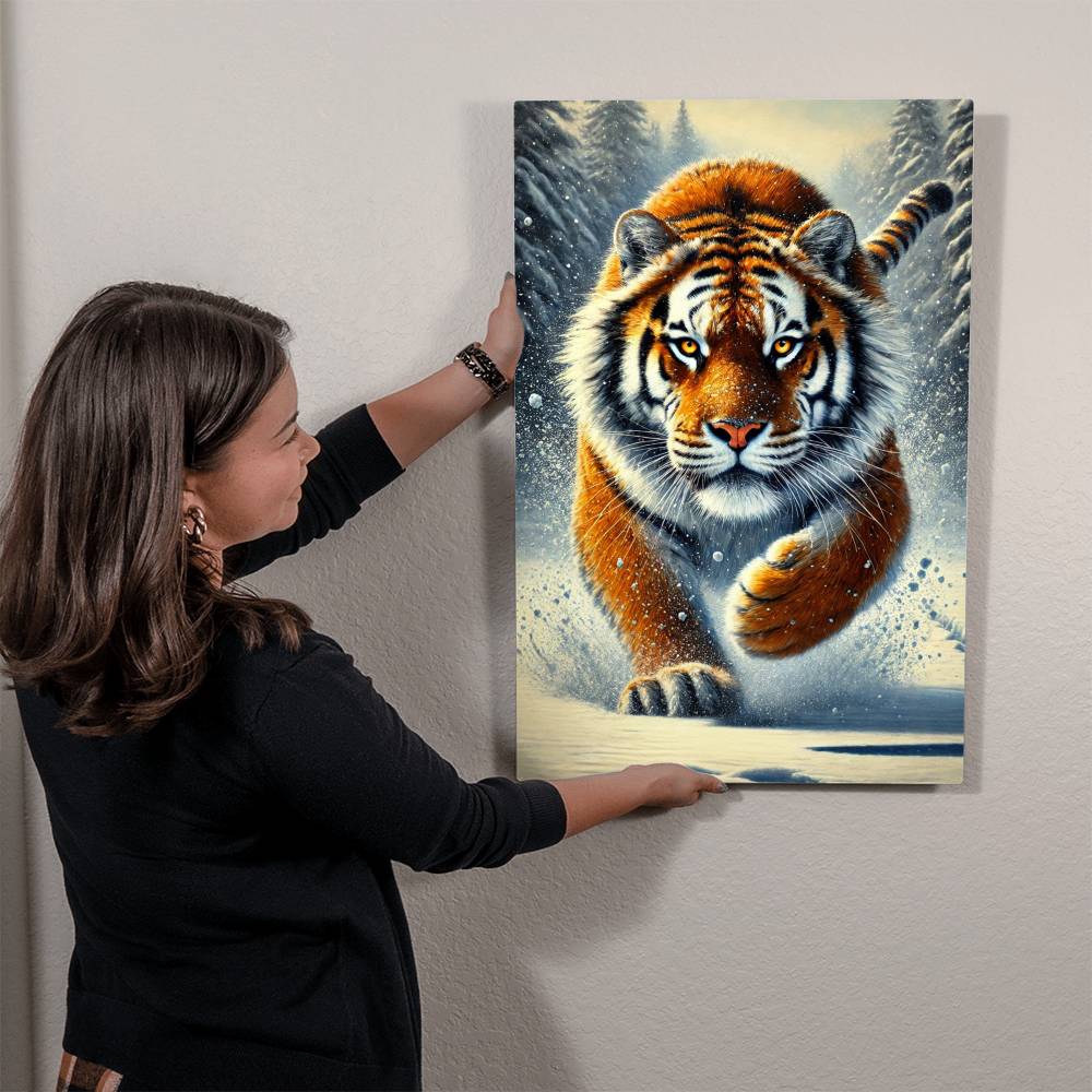 Amur Tiger | Premium Gloss Metal Wall Art