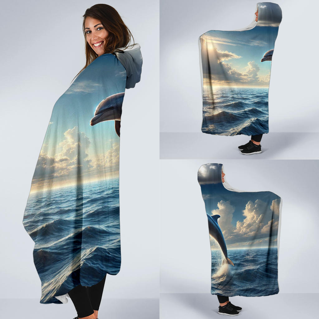 Bottlenose Dolphin | Hooded Blanket