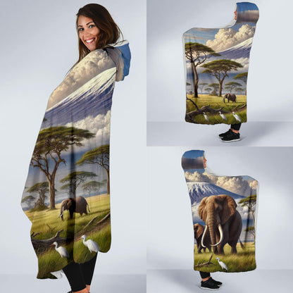 African Elephant | Hooded Blanket