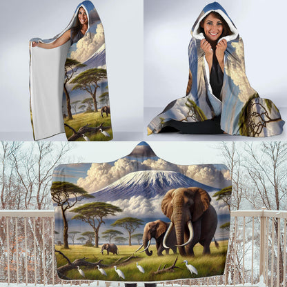 African Elephant | Hooded Blanket