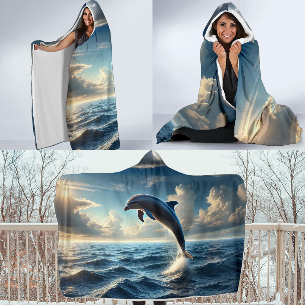 Bottlenose Dolphin | Hooded Blanket