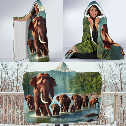 Asian Elephant | Hooded Blanket